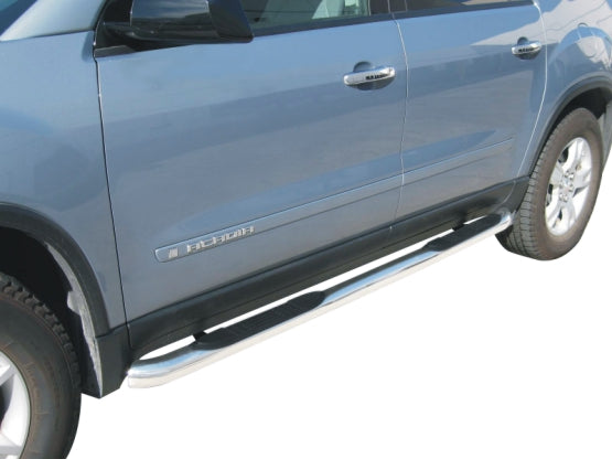 TrailFX 470140 3 Inch Round Bent Pol Stainless Steel Without End Caps Rocker Panel Mount - Truck Part Superstore