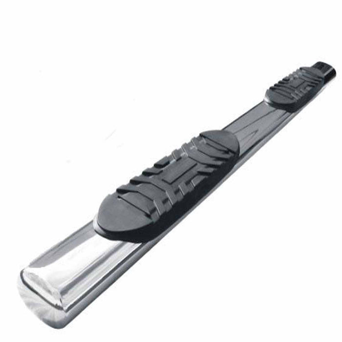 TrailFX A7082S With Step Pads 5 In Oval Straight Pol Stainless Steel With Welded End Caps Rocke - Truck Part Superstore
