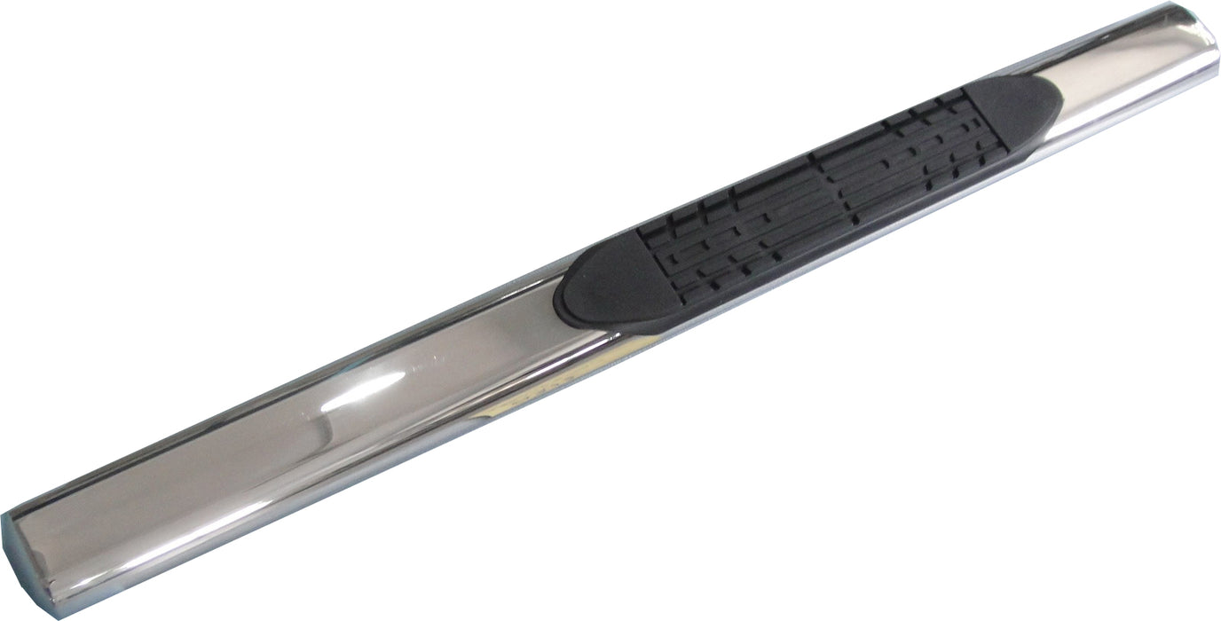 TrailFX A1524S 4 Inch Oval Straight Pol Stainless Steel Rocker Panel Mount - Truck Part Superstore