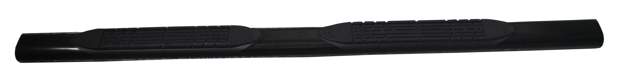 TrailFX A1542B With Step Pads 4 In Oval Straight Powder Coated Black Mild Steel With Welded End - Truck Part Superstore