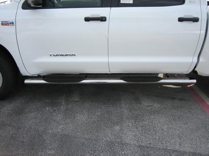 TrailFX A7011S 5 Inch Oval Straight Pol Stainless Steel Rocker Panel Mount - Truck Part Superstore