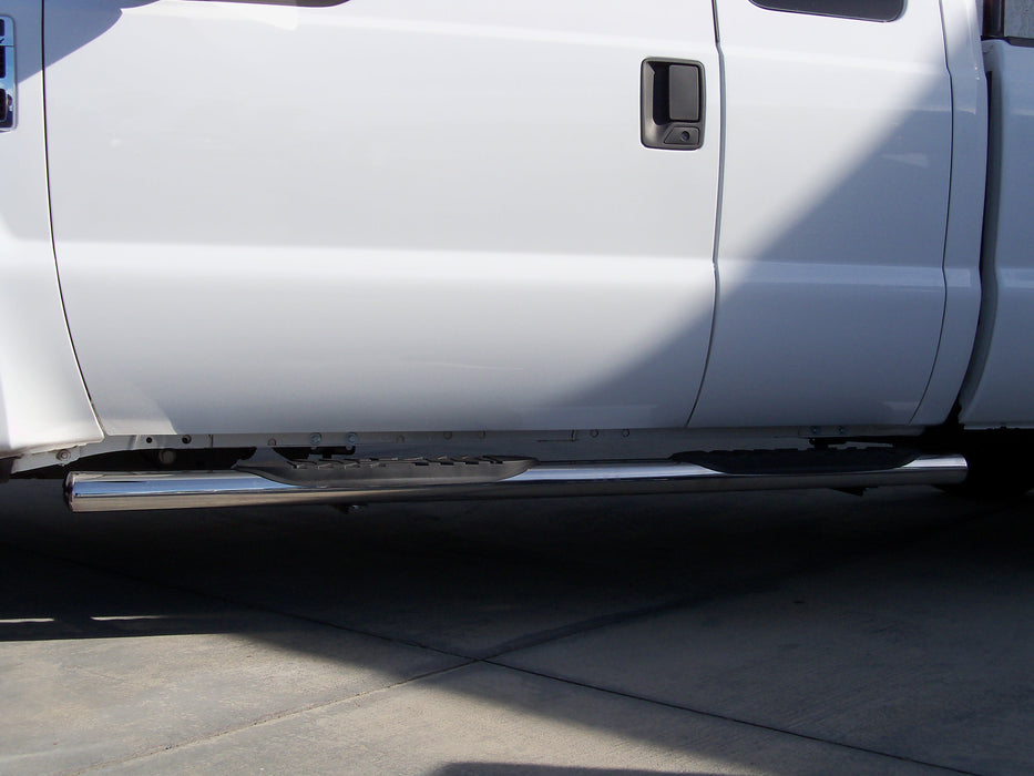 TrailFX A7016S 5 Inch Oval Straight Pol Stainless Steel Rocker Panel Mount - Truck Part Superstore
