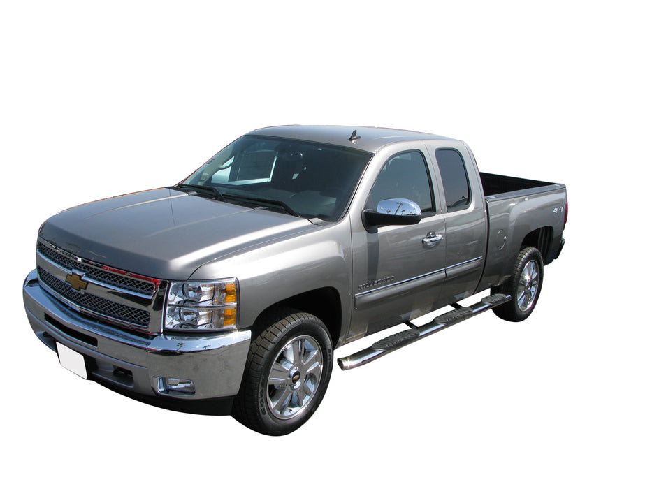 TrailFX A7019S W/Step Pads W/Bed Step 5 In Oval One Side Bent Pol Stainless Steel - Truck Part Superstore