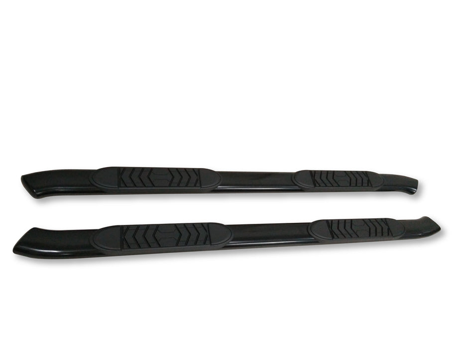 TrailFX A7067B 5 Inch Oval Bent Powder Coated Black Steel Rocker Panel Mount - Truck Part Superstore