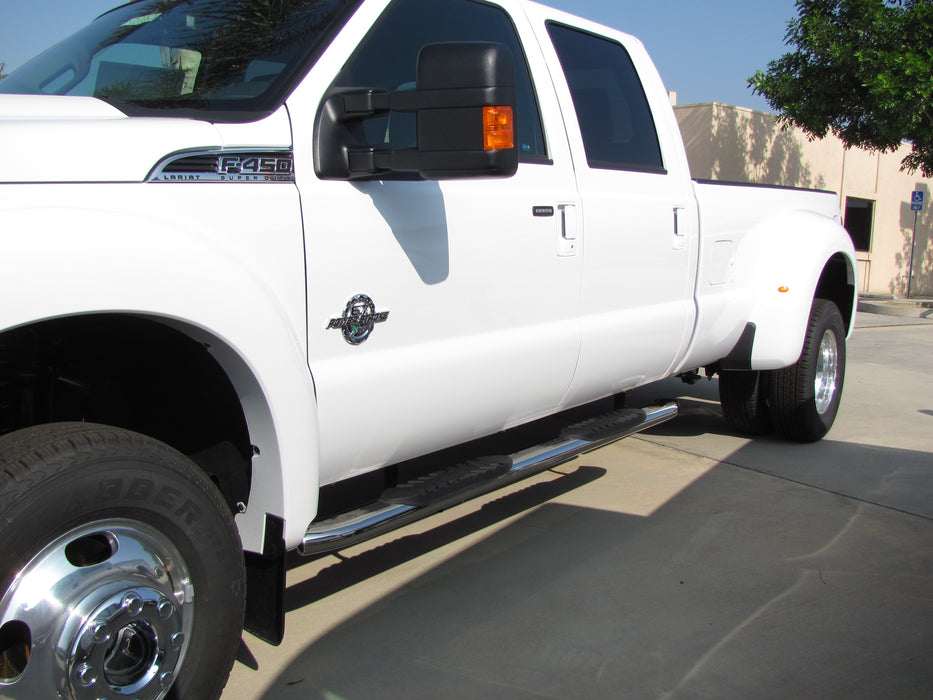 TrailFX A7076S 5 Inch Oval Bent Pol Stainless Steel Rocker Panel Mount - Truck Part Superstore