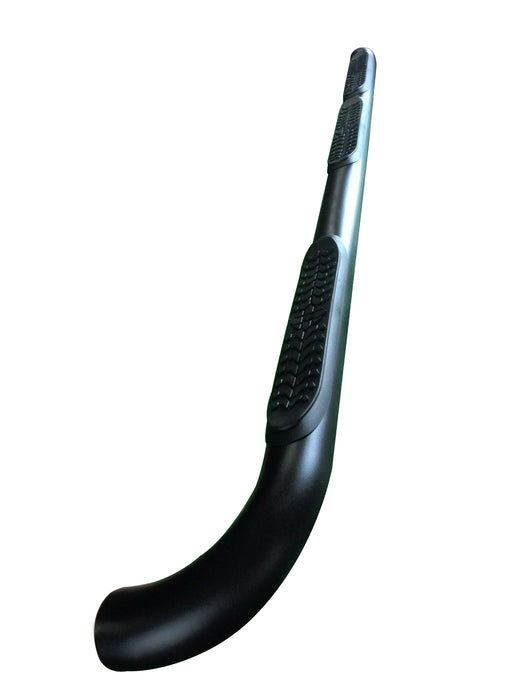 TrailFX A8002TI 4 Inch Round Bent Titanium Black Steel Without End Caps Rocker Panel Mount - Truck Part Superstore