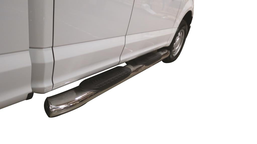 TrailFX A8230S 6 Inch Oval Bent Pol Stainless Steel Rocker Panel Mount - Truck Part Superstore