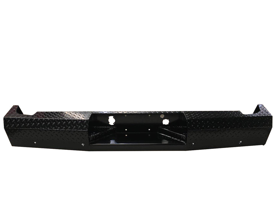 TrailFX FX1004 One Piece Direct Fit W/Factory Hitch Pwdr Ctd Black Steel W/Gloss Black Tread - Truck Part Superstore