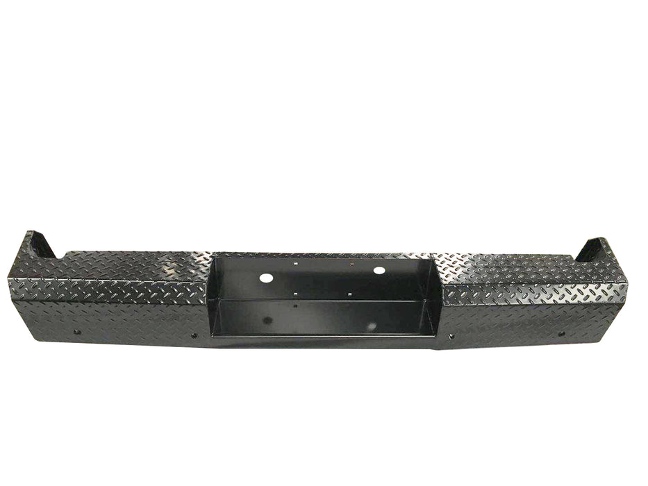 TrailFX FX1009 One Piece Direct Fit W/Factory Hitch Pwdr Ctd Black Steel W/Gloss Black Tread - Truck Part Superstore