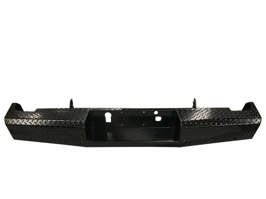 TrailFX FX1013 One Piece Direct Fit W/Factory Hitch Pwdr Ctd Black Steel W/Gloss Black Tread - Truck Part Superstore
