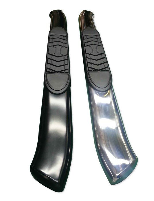 TrailFX G5006 Sample of 5 In Oval Bent Pol Stain Steel and Black Side Bars And Display Rack - Truck Part Superstore