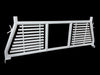 TrailFX H0003W Round Tube Louver With Rear Cab Window Cut Out Powder Coated White Steel - Truck Part Superstore