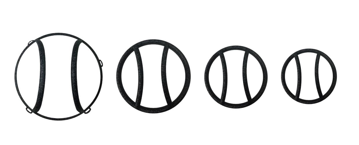 TrailFX J048T Euro Style Black Textured Powder Coated Steel Set Of 8 - Truck Part Superstore