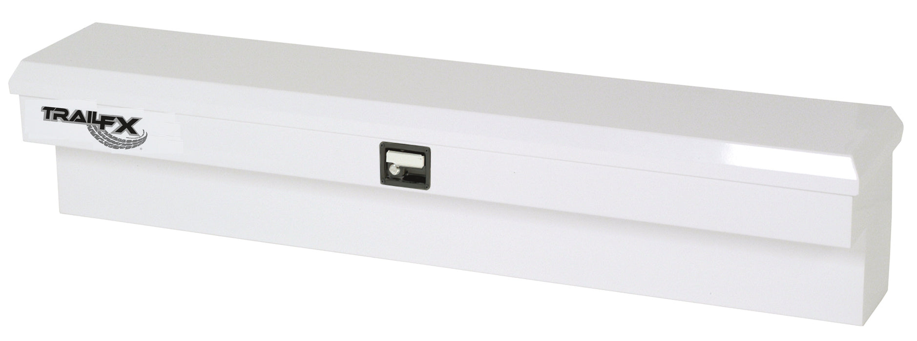 TrailFX 160701S Side Mount Sgl Lid Smooth Gloss White Steel 70.3 x14 x20 7.6 Cubic Ft Cap - Truck Part Superstore