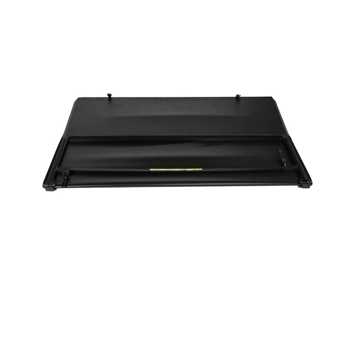 TrailFX TFX3318 Soft Tri-Fold; Non-Lockable; Black Vinyl With Aluminum Rails - Truck Part Superstore