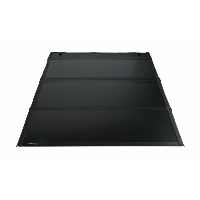 TrailFX TFX3707 Hard Tri Fold; Non-Lockable; Black; Aluminum; With Carpeted Under Panels - Truck Part Superstore