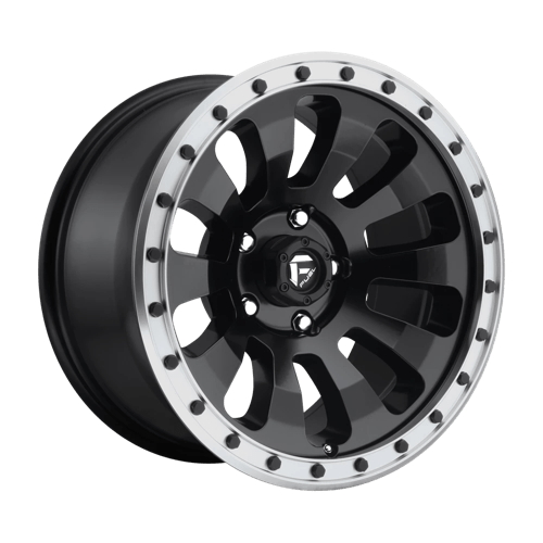 Fuel 1PC D62917907345 D629 17X9 5X5.0 MT-BLK-MBR -12MM - Truck Part Superstore