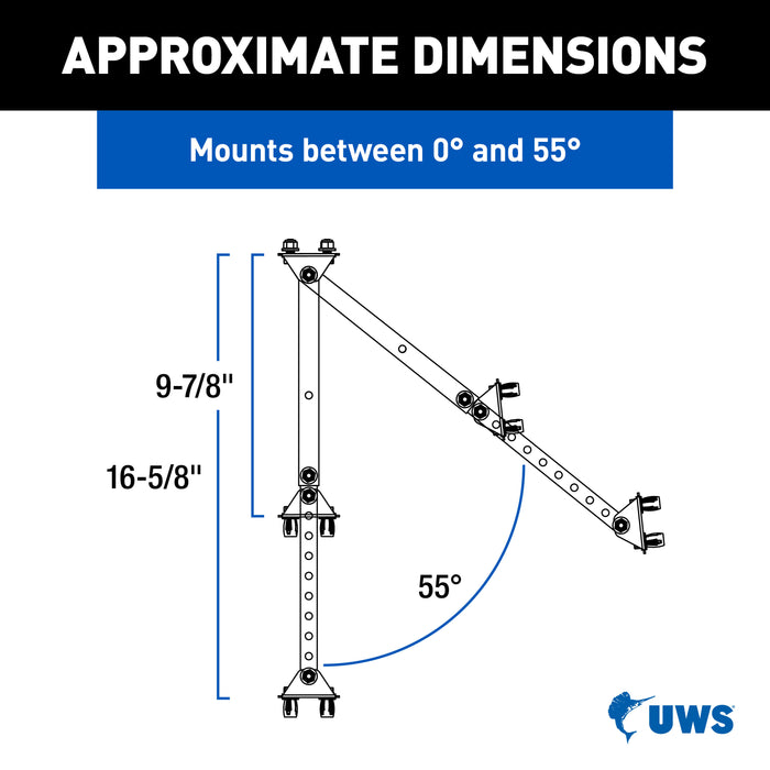 UWS TBSM-MK2 UWS TBSM-MK2 Space-Saving Adjustable Universal Legs for Truck Side Boxes - Truck Part Superstore