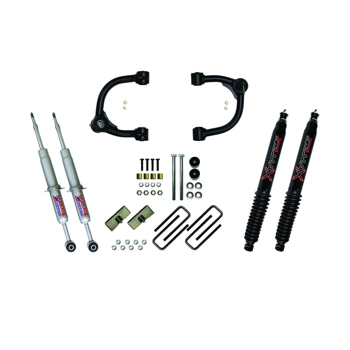 Skyjacker TC530STUB 3in. Upper A-Arm; Performance Strut; Rear Blocks/Black MAX Shocks - Truck Part Superstore