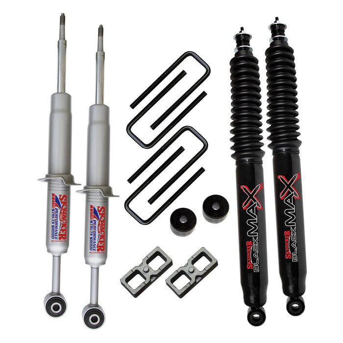 Skyjacker TC536STBB Suspension Lift Kit w/Shock 3 Inch Lift 16-19 Toyota Tacoma Incl. Front Struts Front Diff. Drop Kit Rear Lift Blocks U-Bolts Rear Black Max Shocks Skyjacker - Truck Part Superstore