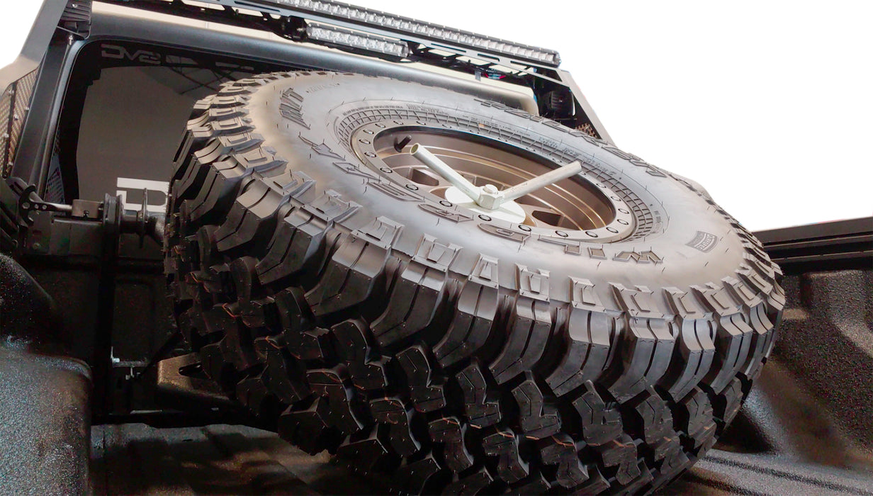 DV8 Offroad TCGL-01 Gladiator In Bed Adjustable Tire Carrier For 20-Pres Jeep Gladiator DV8 Offroad - Truck Part Superstore