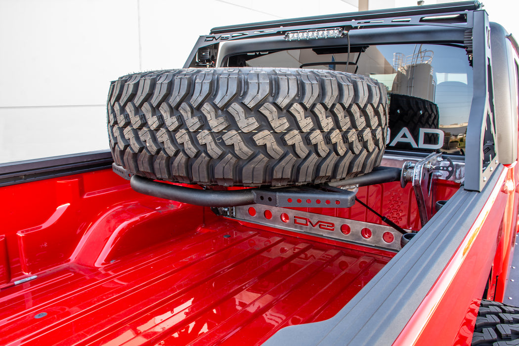 DV8 Offroad TCGL-01 Gladiator In Bed Adjustable Tire Carrier For 20-Pres Jeep Gladiator DV8 Offroad - Truck Part Superstore