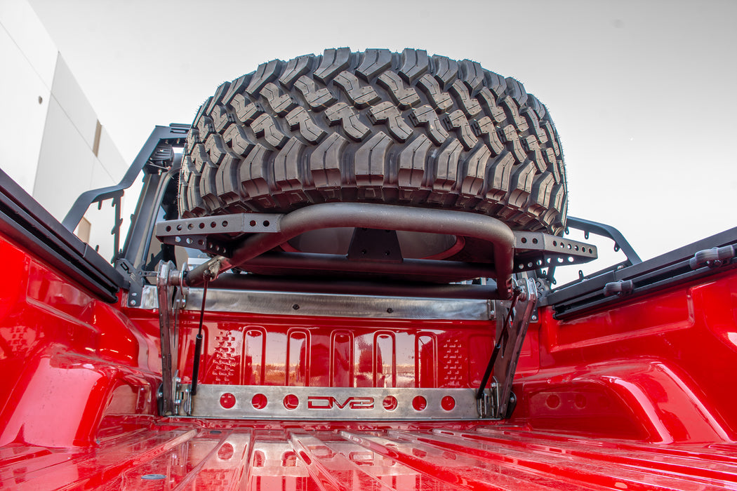 DV8 Offroad TCGL-01 Gladiator In Bed Adjustable Tire Carrier For 20-Pres Jeep Gladiator DV8 Offroad - Truck Part Superstore