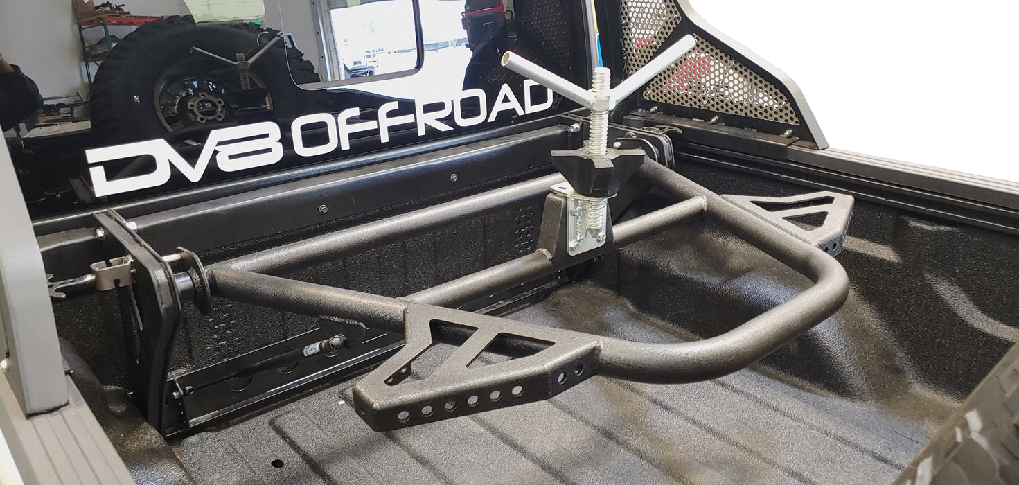 DV8 Offroad TCGL-01 Gladiator In Bed Adjustable Tire Carrier For 20-Pres Jeep Gladiator DV8 Offroad - Truck Part Superstore