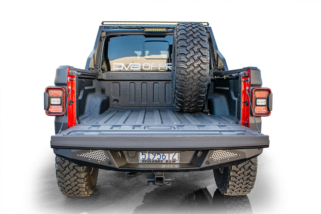 DV8 Offroad TCGL-02 Jeep Gladiator Tire Carrier Universal Stand Up In Bed For 19+ Gladiator DV8 - Truck Part Superstore