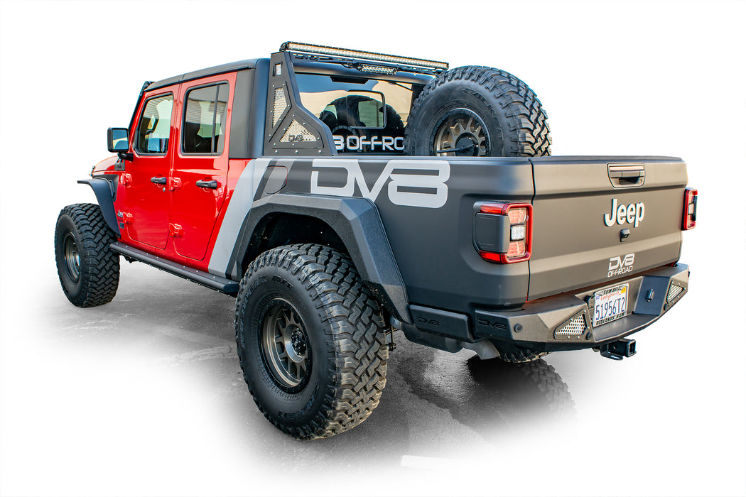 DV8 Offroad TCGL-02 Jeep Gladiator Tire Carrier Universal Stand Up In Bed For 19+ Gladiator DV8 - Truck Part Superstore