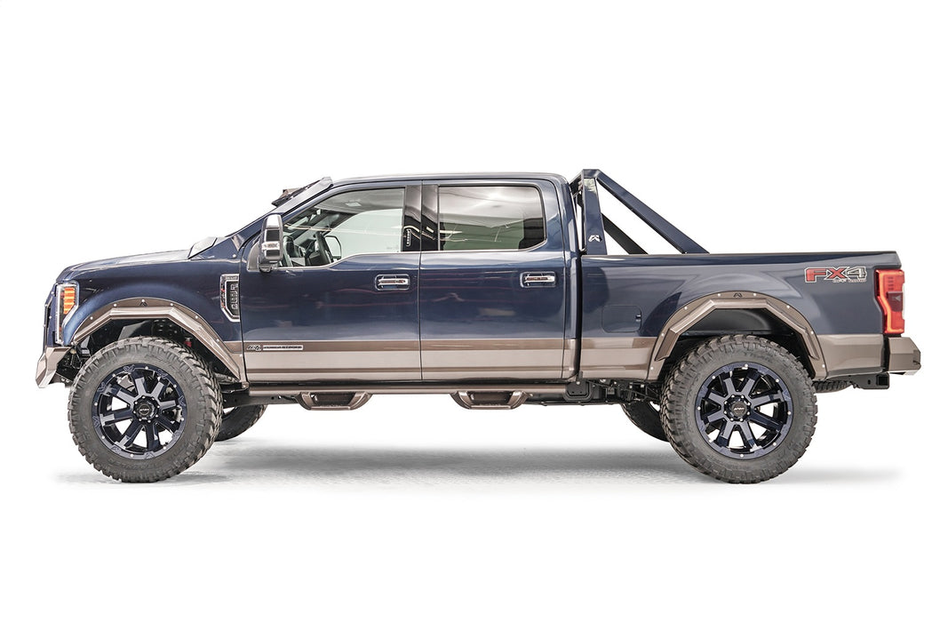 Fab Fours TF4110-1 Open Fender Flare; Open 2 Stage Black Powder Coated; - Truck Part Superstore