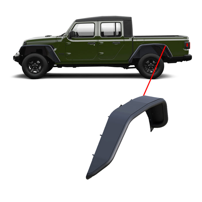 Black Horse Off Road TFFG20R Tubular Rear Fender Flares - Truck Part Superstore