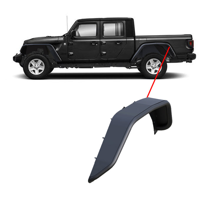 Black Horse Off Road TFFG20R Tubular Rear Fender Flares - Truck Part Superstore