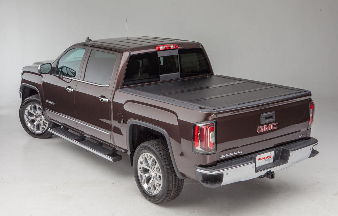 TrailFX TFX3524 Hard Tri Fold Low Profile Lockable Using Tailgate Handle Lock Fiber Reinforced - Truck Part Superstore