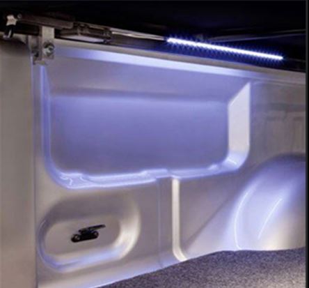 TrailFX TFX5705 Hard Tri Fold Non-Lockable Black Aluminum With Carpeted Under Panels - Truck Part Superstore