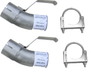 Pypes Performance Exhaust TGF20E Tailpipe Conversion Kit 1976-81 Trans AM 2.5 in Dual Splitter Incl (2) Adapters/(2) Clamps Required On SGF70/SGF70S To Mount EVT10 Splitters Natural 409 Stainless Steel Pypes Exhaust - Truck Part Superstore