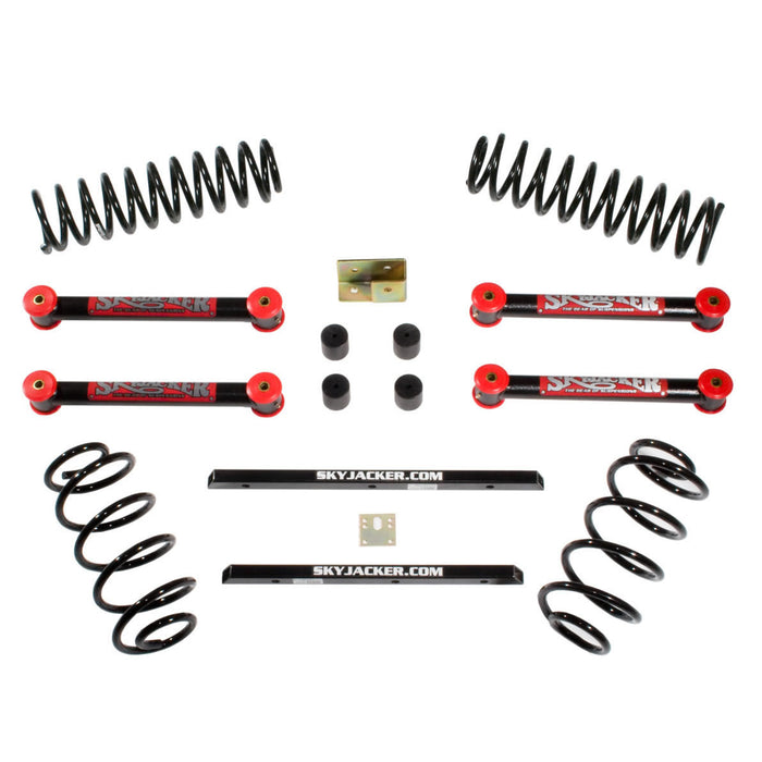 Skyjacker TJ251K Jeep TJ Standard Lift Kit 2.5 Inch Lift Includes Front/Rear Coil Springs Lower Links Bump Stops Transfer Case Lowering Kit Skyjacker - Truck Part Superstore
