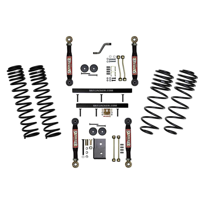 Skyjacker TJ401BLTX 4 Inch Component Box With Dual Rate Long Travel Coil Springs with Lower Flex Links 97-02 Jeep Wrangler TJ Skyjacker - Truck Part Superstore