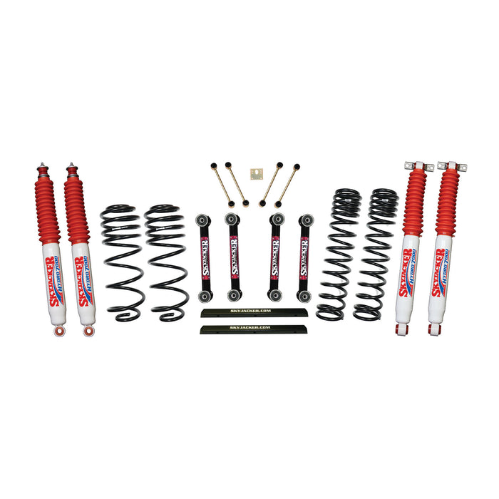 Skyjacker TJ403BPHLT 4 Inch Dual Rate Long Travel One Box Kit w/OE Style Front and Rear Lower Links and Hydro 7000 Shocks TJ/LJ 2003-2006 Jeep Wrangler/Unlimited  Skyjacker - Truck Part Superstore