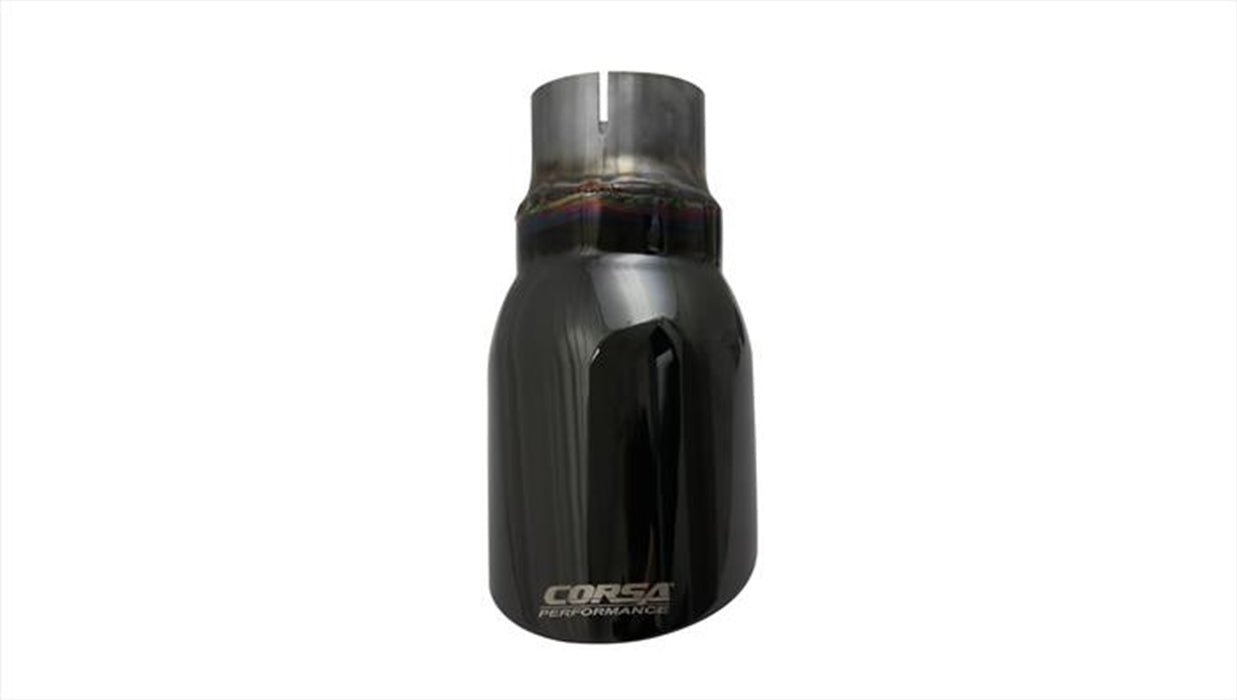 Corsa Performance TK004BLK Single 4.0 Inch Black Pro-Series Tip (Clamp Included) 2.5 Inch Inlet Universal Stainless Steel Corsa Performance - Truck Part Superstore
