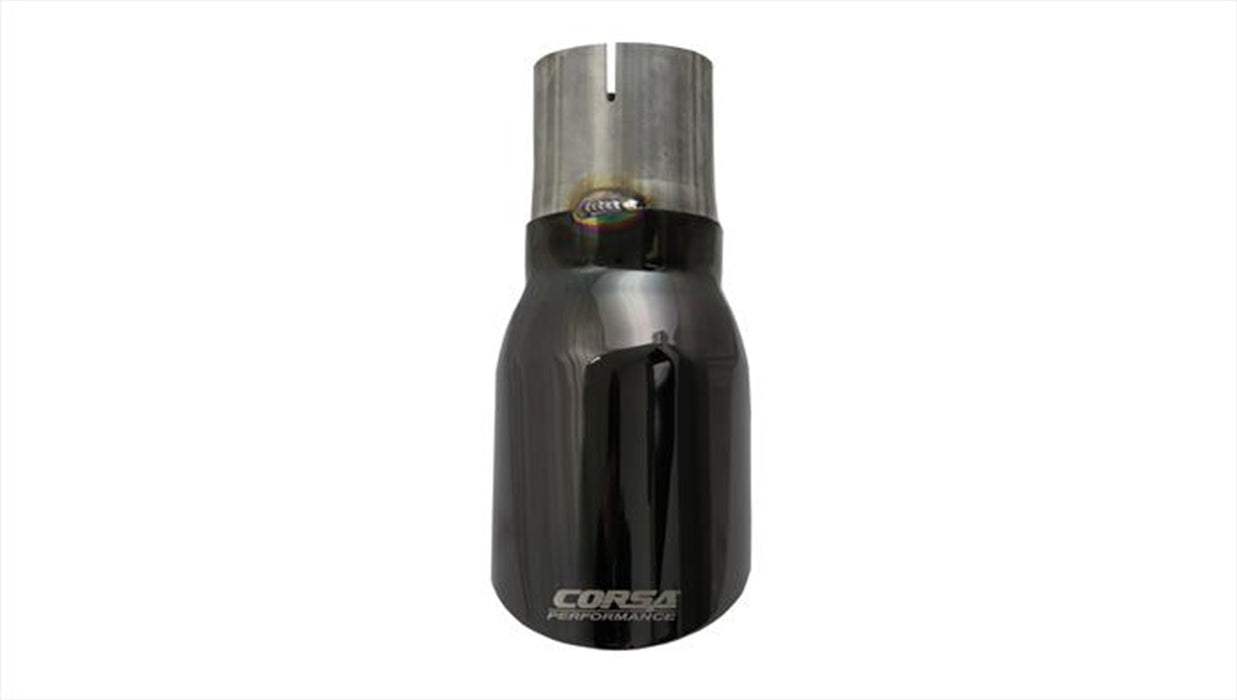 Corsa Performance TK005BLK Single 4.0 Inch Black Pro-Series Tip (Clamp Included) 2.75 Inch Inlet Universal Stainless Steel Corsa Performance - Truck Part Superstore