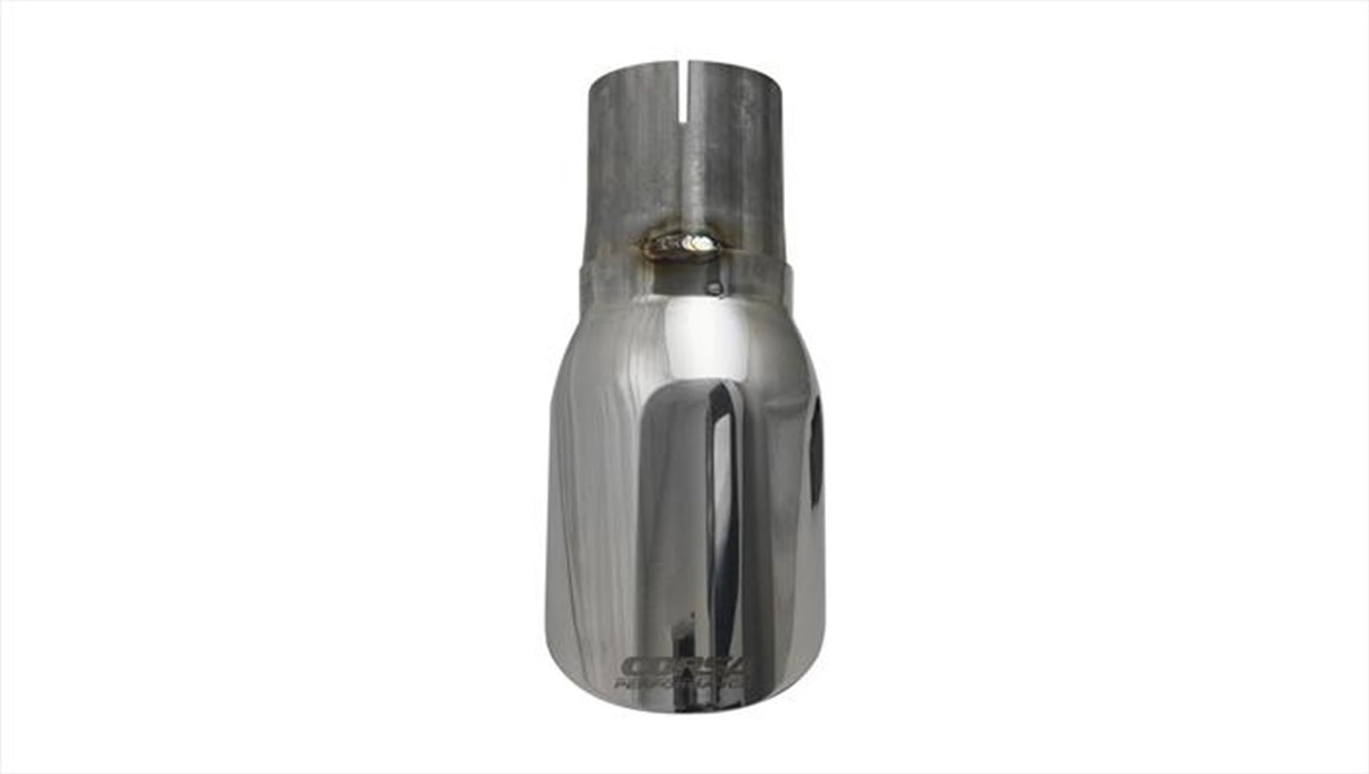 Corsa Performance TK005 Single 4.0 Inch Polished Pro-Series Tip (Clamp Included) 2.75 Inch Inlet Universal Stainless Steel Corsa Performance - Truck Part Superstore