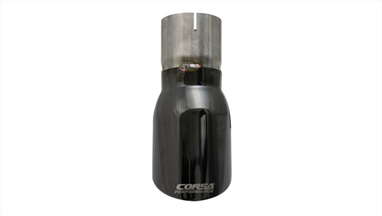 Corsa Performance TK006BLK Single 4.0 Inch Black Pro-Series Tip (Clamp Included) 3.0 Inch Inlet Universal Stainless Steel Corsa Performance - Truck Part Superstore