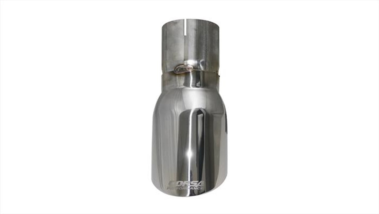 Corsa Performance TK006 Single 4.0 Inch Polished Pro-Series Tip (Clamp Included) 3.0 Inch Inlet Universal Stainless Steel Corsa Performance - Truck Part Superstore