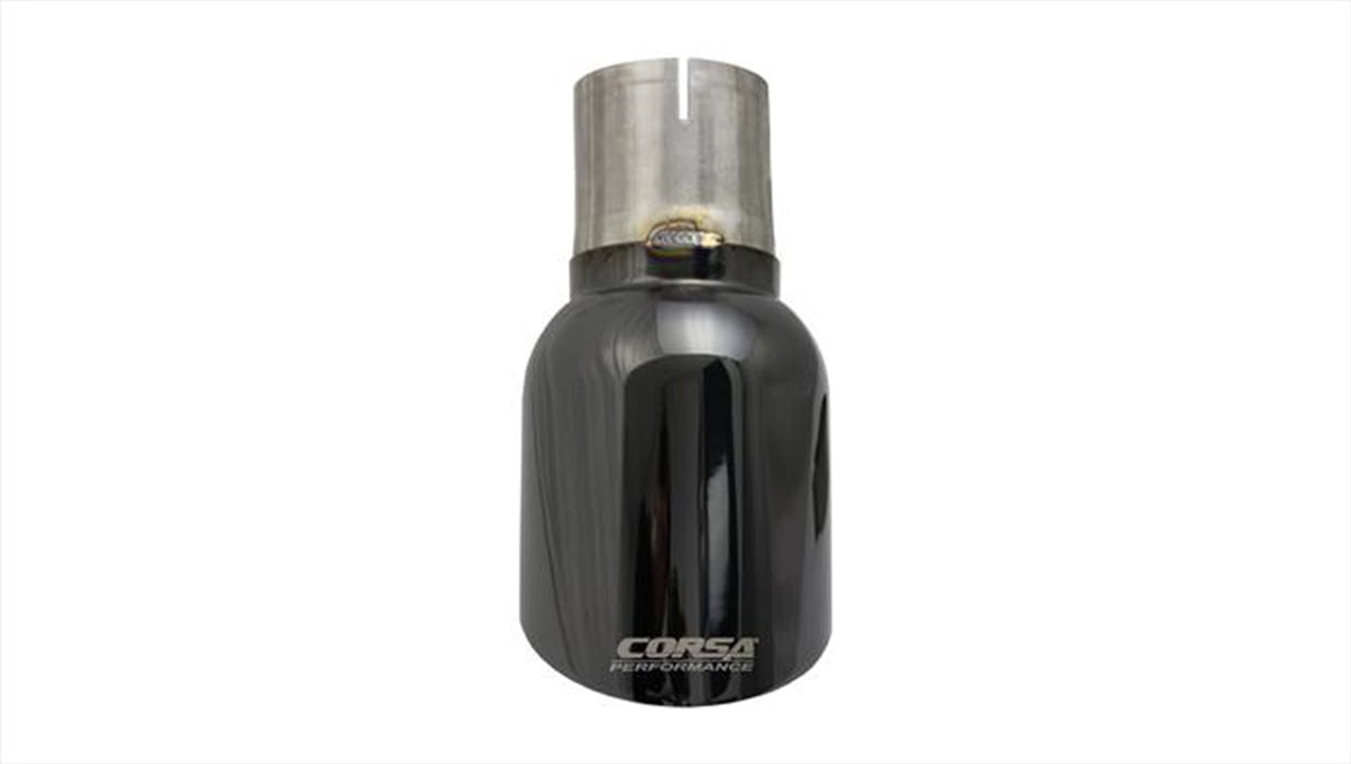Corsa Performance TK008BLK Single 4.5 Inch Black Pro-Series Tip (Clamp Included) 2.75 Inch Inlet Universal Stainless Steel Corsa Performance - Truck Part Superstore