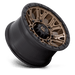 Fuel 1PC D82617908450 D826 17X9 6X5.5 M-BRZ BLK-RG 1MM - Truck Part Superstore
