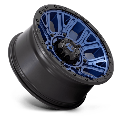 Fuel 1PC D82720908250 D827 20X9 8X6.5 DK-BLUE BLK-RG 1MM - Truck Part Superstore