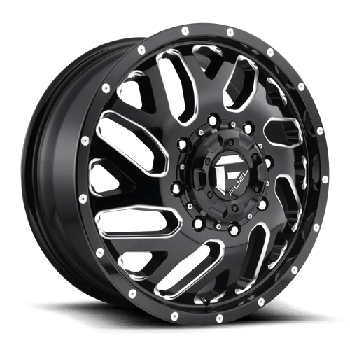 Fuel 1PC D581228292 D581 22X8.25 8X200 GL-BLK-MIL 105MM - Truck Part Superstore