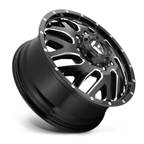 Fuel 1PC D581228292 D581 22X8.25 8X200 GL-BLK-MIL 105MM - Truck Part Superstore