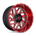 Fuel 1PC D69122002647 D691 22X10 5X4.5/5.0 BRSH-RED-MIL -18MM - Truck Part Superstore